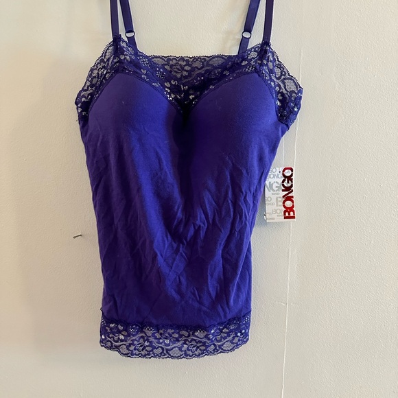 Bongo tank top built in bra glistening in purple size large - Picture 7 of 7